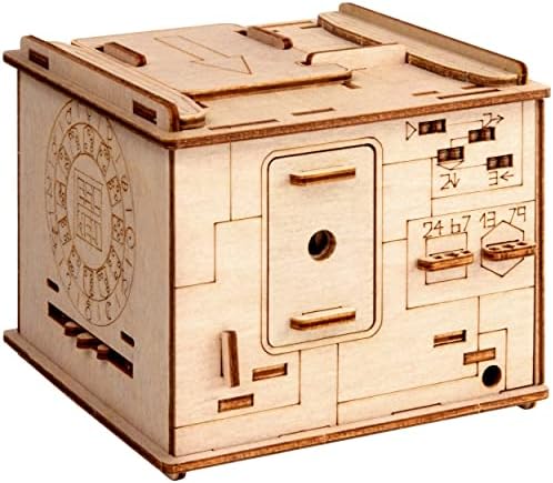 ESC WELT Space Box - Birch Wood Puzzle Box for Teens - 3D Puzzles for Adults - Advanced Wooden Brain Teaser Puzzle for Birthday Party and Family Night - Wooden Puzzle Box