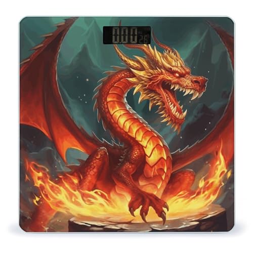 Báscula Digital Dragon King en Fuego de Vidrio Templado miniatura 1