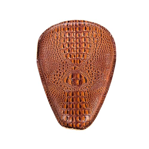 Asiento para motocicleta accesorios de asiento individual de cuero PU para Bobber Custom marrón