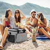 Lifewit Torba Termiczna Na Lunch, Plecak Termiczny, Lunch Bag Dla Kobiet i Mężczyzn, Przenośna Torba Piknikowa do Pracy, Piknik, Plażę, 33L, Szary