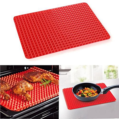 YingYing Molds Pyramid Bakeware Pan Nonstick Silicone Baking Mat Pads Easy Method for Oven Baking Tray Sheet