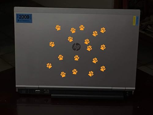 Miniatura 3 de Calcomanía de vinilo con estampado de huellas de gato para automóvil, ventana, portátil, taza, 18 unidades, tamaño real de la huella de gato