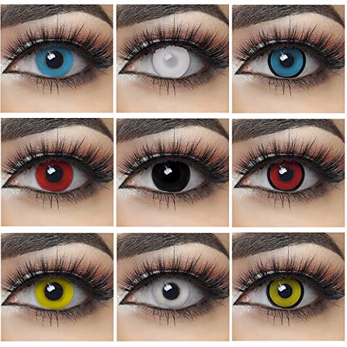 image for Queenbox 0.57 in (14.5mm​) Christmas Scary Pattern Contact Lens Case