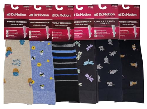 Image of Women's Compression Socks Therapeutic Graduated (Pack of 6 Pairs)