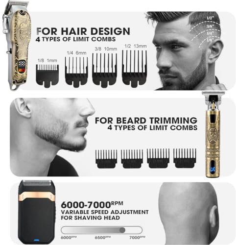 Hair-Clippers-Set-for-Men-Hair-Clipper-Trimmer-with-LED-Display-Professional-Cordless-Hair-Clipper-Shaver-Beard-Trimmer-Hair-Cutting-Machine-for-Men-Holiday-Gift-for-Him-Fathers-Day-Gift Hair Clippers Set for Men Hair Clipper Trimmer with LED Display Professional Cordless Hair Clipper Shaver Beard Trimmer Hair Cutting Machine for Men Holiday Gift for Him Fathers Day Gift