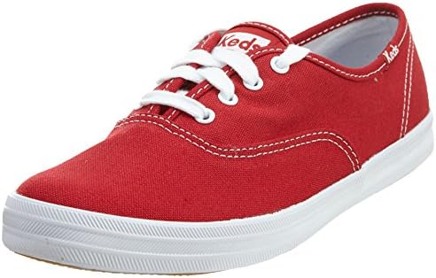 red canvas keds