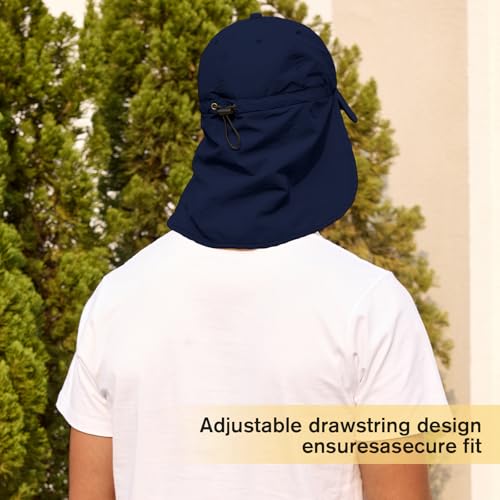 Image of American Trends Mens Sun Hat with Neck Flap, UV Protection Outdoor Flap Hat, Packable Soft Fishing Hiking Gardening Hat