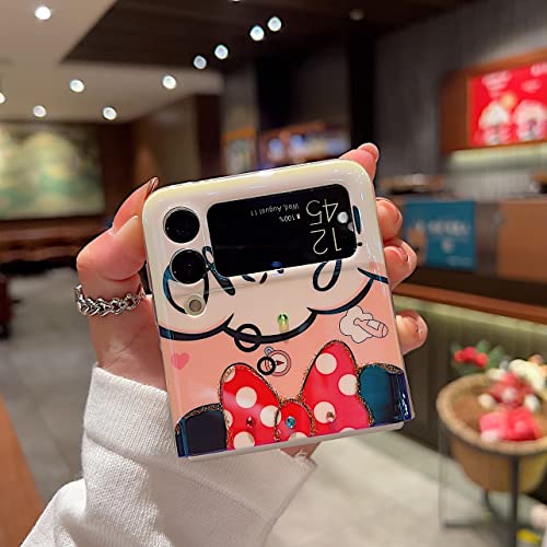 Lastma For Samsung Galaxy Z Flip 3 Case Cute 5G Glitter Bling Cartoon Imd Soft Silicone Z Flip 3 (2021) Tpu Shockproof Protective Phone Cases Cover For Girls And Women - Minnie #TOP2
