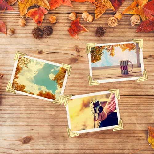 Fotoecken Selbstklebend Selbstklebend Foto Klebeecken Foto Ecken Fotoecken für Fotoalbum Fotoecken zum Kleben Fotoecken Aufkleber für Scrapbooking Fotoalbum DIY Tagebuch 192 Stück 8 Blatt