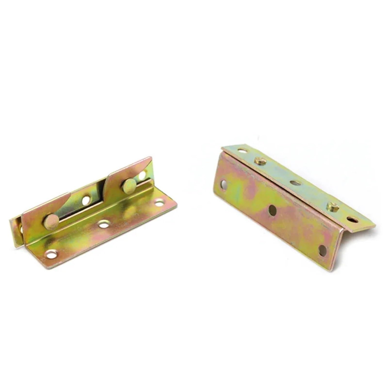 Huwoyg One Color 8Pcs Bed Rail Bracket Hinge Fitting Brass Connection Corner Heavy Duty For Beds