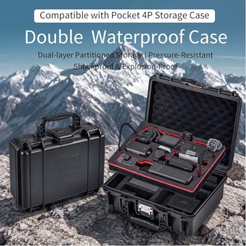 Funda de transporte de viaje para DJI Pocket 4 Pro protectora e impermeable 3