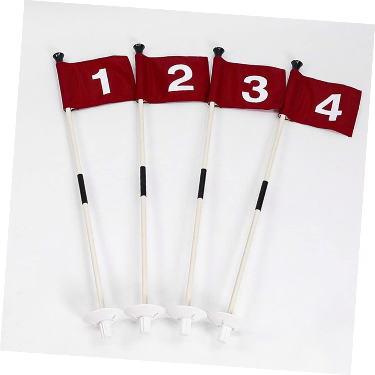 1Set Golf Flag with Flagpole and Base Kit Practice Flag for Improved Goal Tolerance Easy Installation Space Saving Design for Backyard Training
