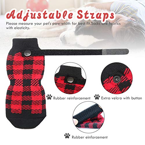 Hylyun Anti Slip Dog Socks 3 Pairs - Dog Grip Socks With Straps Traction Control For Indoor On Hardwood Floor Wear, Pet Paw Protector For Small Medium Large Dogs S #TOP2