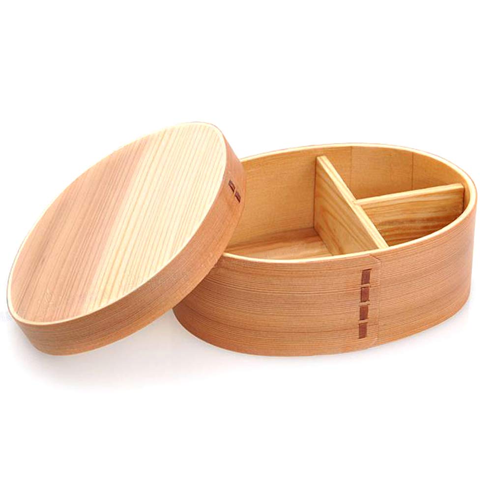 Miraclekoo Wooden Lunch Box Bento Box 