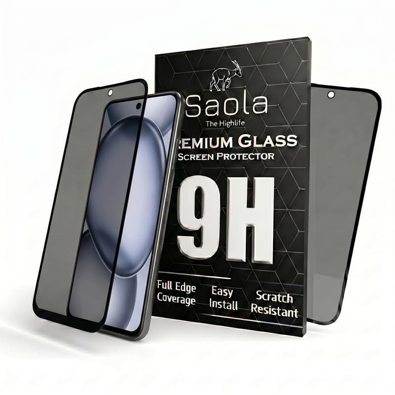 Image of Saola Ultra Privacy Tempered Glass For Itel A80 (PACK OF 1) with Free Installation Kit. Full screen Coverage. Free Replacement If Received Damaged - 6.7 inch