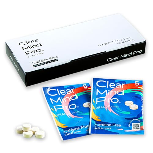 ノンカフェイン・エナジーサプリメント クリアマインドプロ 15袋入り / サプリメント サプリ 美容 健康 ノンカフェイン 錠剤 栄養補助食品 チュアブル
