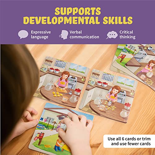 Sequencing Cards For Storytelling, Speech Therapy Game, Special Education Materials, Sentence Building, Problem Solving, Improve Language Skills Sequence Cards, Autism Game, Picture Cards, Sel #TOP4