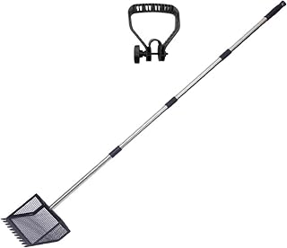 Heavy Duty Iron Chicken Shed Tool with Pendence Teeth 10 Inch Wide Recession Head for Efficient Manure Removal All Season Rustless Steel Barn Shovel