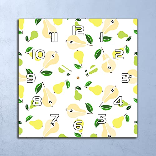 Horloge murale cuisine en verre Coloray de 30x30 cm pour illuminer votre espace de vie - 3
