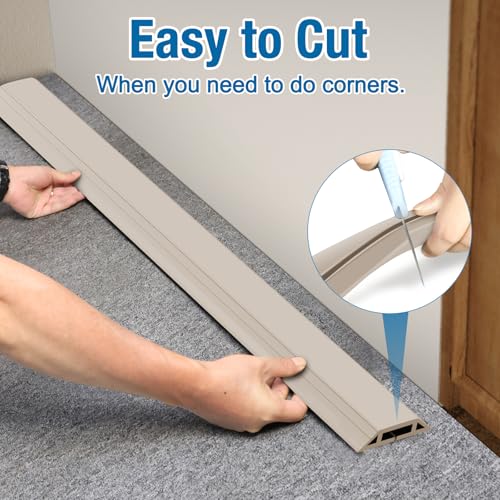 Image of Eapele Floor Cord Cover 10ft Cord Covers for Wires on Floor, Heavy Duty Extension Cord Cover, Rubber Floor Cable Cover, Prevent Trip Hazard for Sidewalk Home Office Outdoor or Indoor Settings