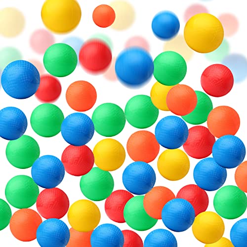 Deekin 100 Pcs Bouncy Playground Ball 6 Inch Inflatable Dodgeball With 3 Hand Pumps Bulk Playground Colorful Kick Balls Handballs Bouncy Play Ball For Indoor Outdoor Schoolyard Ball Games #TOP6