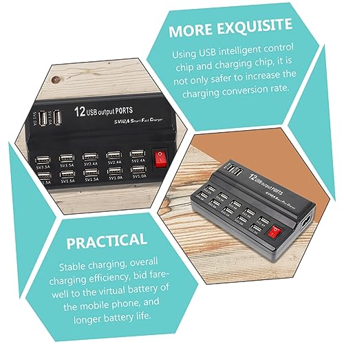 Cargador multipuerto rápido USB enchufe adaptador de corriente para móvil y tableta 4