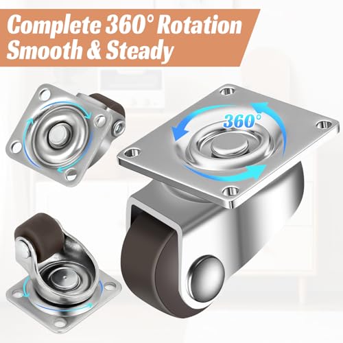 8 Stk Kleine Möbelrollen Lenkrollen 12mm Möbel Rollen 360 Grad Mini Rollen Für Möbel Universal Gummirollen Rutschfeste Transportrollen Universalrad Für Kleine Möbel Wischeimer Regal Aufbewahrungsbox