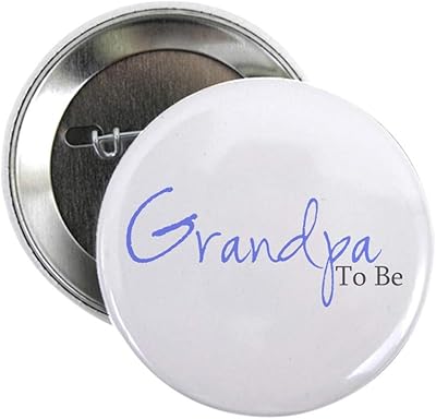 CafePress Grandpa To Be (Blue Script) Button 2.25