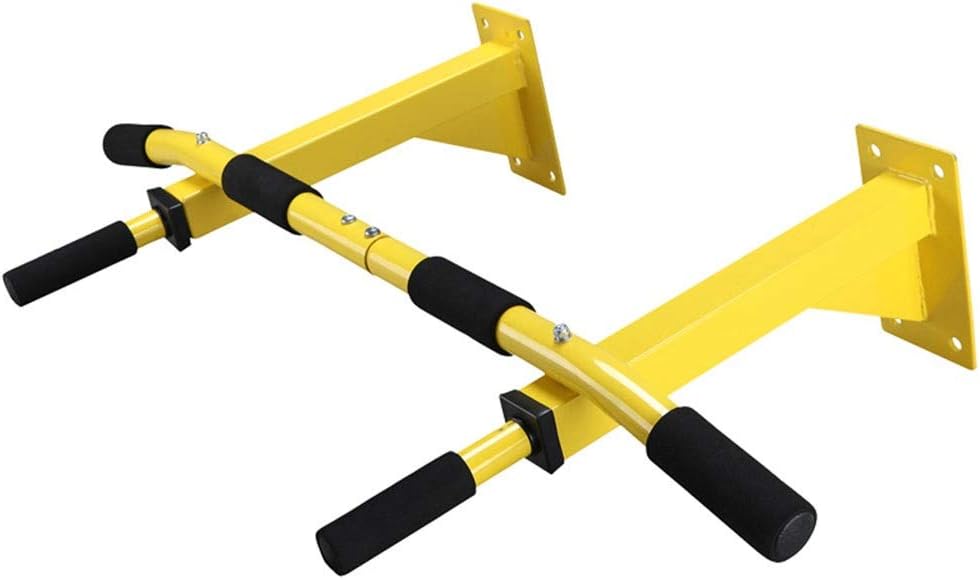 Pull-up bar Wall-Mounted Pull-up bar Multi-Point Pull-up Stand Used for Home Fitness Strength Training Suitable for Exercising (Yellow)