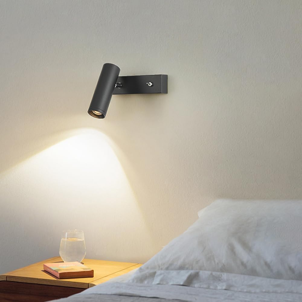 Kitchen Faucet Bedroom Mounted Reading Light LED Hardwired with Toggle Adjustable Indoor Wall Lamp, and Beautiful