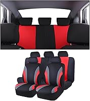 Vista 7 de AUCELI Juego completo de fundas para asientos de coche, fundas transpirables para asientos delanteros y traseros con esponja compuesta de 2mm