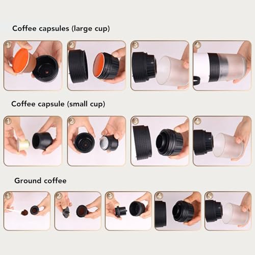 Cafetera de Cápsulas Portátil con Calentamiento Inalámbrico 60 ml miniatura 5