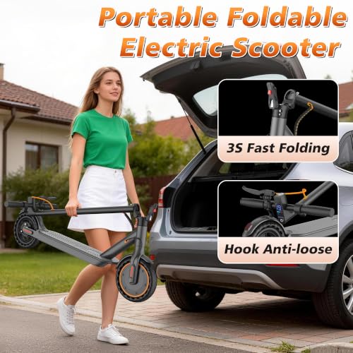 Image of VOLPAM Electric Scooter, 350W /500W /800W /1000W /250W Powerful Motor & 19 /22 / 9 MPH Top Speed, 16-28-10 Miles Long Range, Folding E Scooter Choice