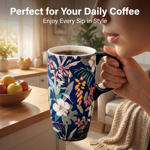 Set de 2 Mugs de Cerámica para Viaje con Tapa 17oz miniatura 5
