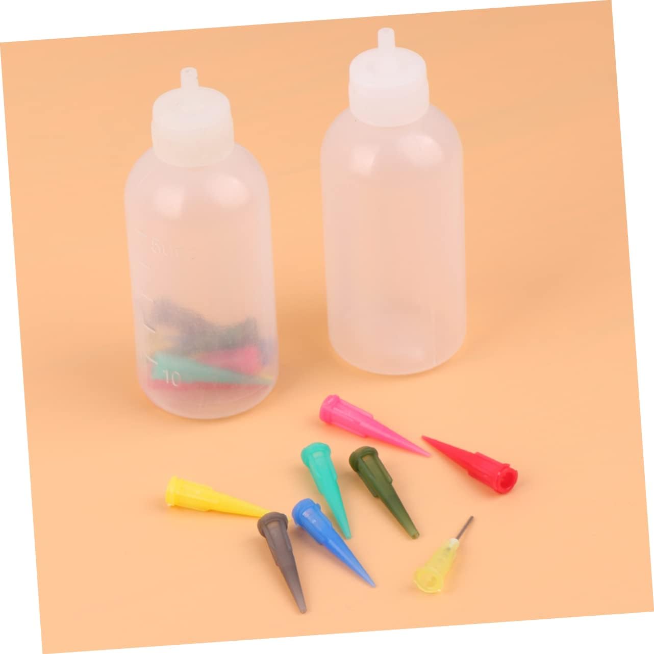 Ciieeo 36 Sets Plastic Squeeze Bottles with Random Nozzles Versatile Sauce Dispenser and Cake Decoration Tool for Jam Ketchup Salad Dressings Capacity Random Color