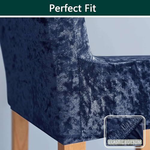 Fundas de terciopelo para taburete de bar con respaldo pack de 4 unidades color negro 4