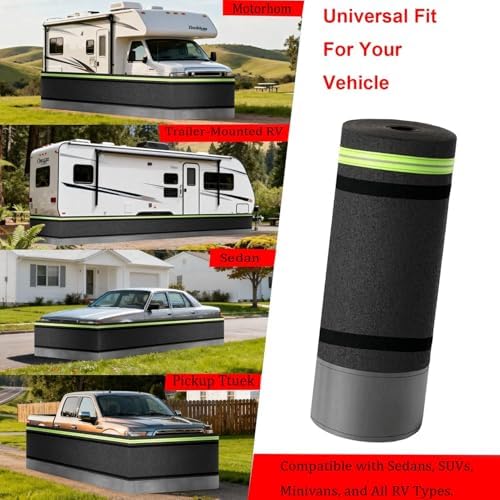 RV Skirting Kit - Winter Insulation Panels with Steel Mesh Bottom, Wind & Snow Resistant, 36in Height, 43FT Length - Perfect for Gardens, Outdoor, and Yards