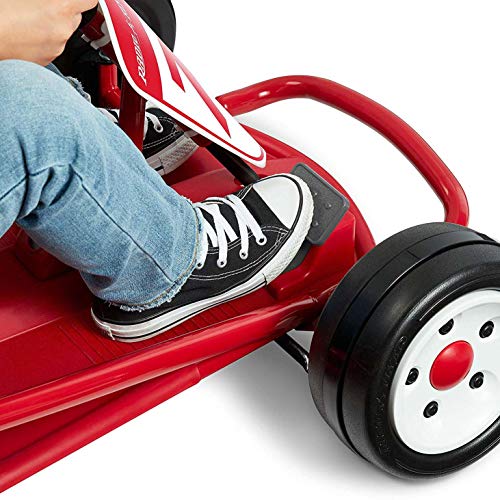 Radio Flyer 940Z 12V Battery-Powered Adjustable Kids Ultimate Outdoor Go-Kart with Rubber Wheels, Red
