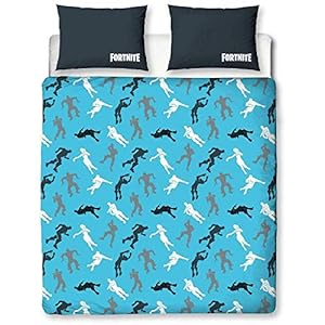 Fortnite, 100% polyester, blauw, voor tweepersoonsbedden