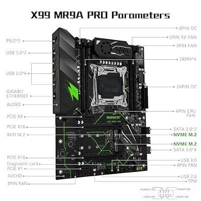 MACHINIST LGA 2011-V3 ATX Motherboard, X99 Gaming Motherboard with Self-Check Card (Intel 5th/6th Gen, PCIe 3.0, Dual M.2 Slots, DDR4, SATA 6Gb/s, USB3.0) for Intel XEON E5 V3/V4, Core i7 Series