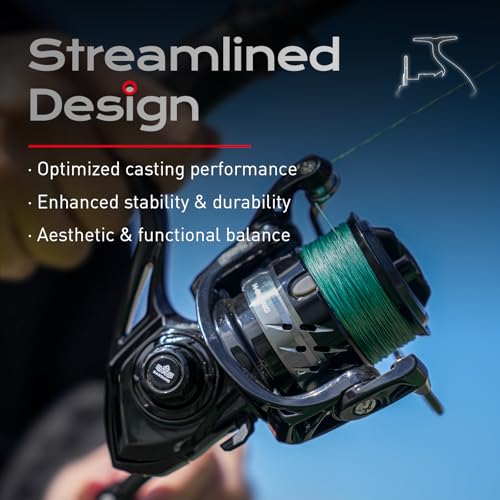 Handing LITE II Fishing Reels Spinning Reels 14.33 Lbs Max Drag Handle Interchangeable Spinning Fishing Reels Aluminum Spool 5.2:1 Gear Ratio Size 2000 - Thumbnail 3