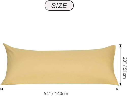 Miniatura 9 de UXcell Funda de almohada corporal de microfibra suave con cierre de cremallera, funda de almohada larga para poliéster de 90 GSM, cuerpo dorado (20