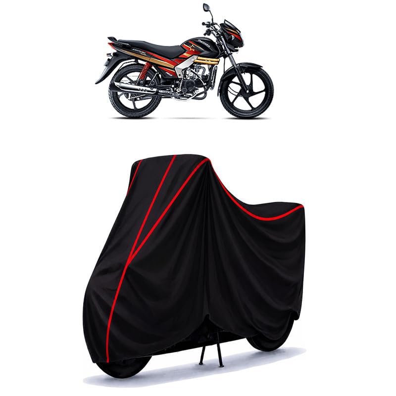 Image of Centuro BS4 Water Resistant Bike Cover for All Motorcycles & Rain | Heavy Duty Taffeta Fabric | UV Protection, Dustproof, Scratchproof | All Weather Two Wheeler Body Cover with Elastic Bottom