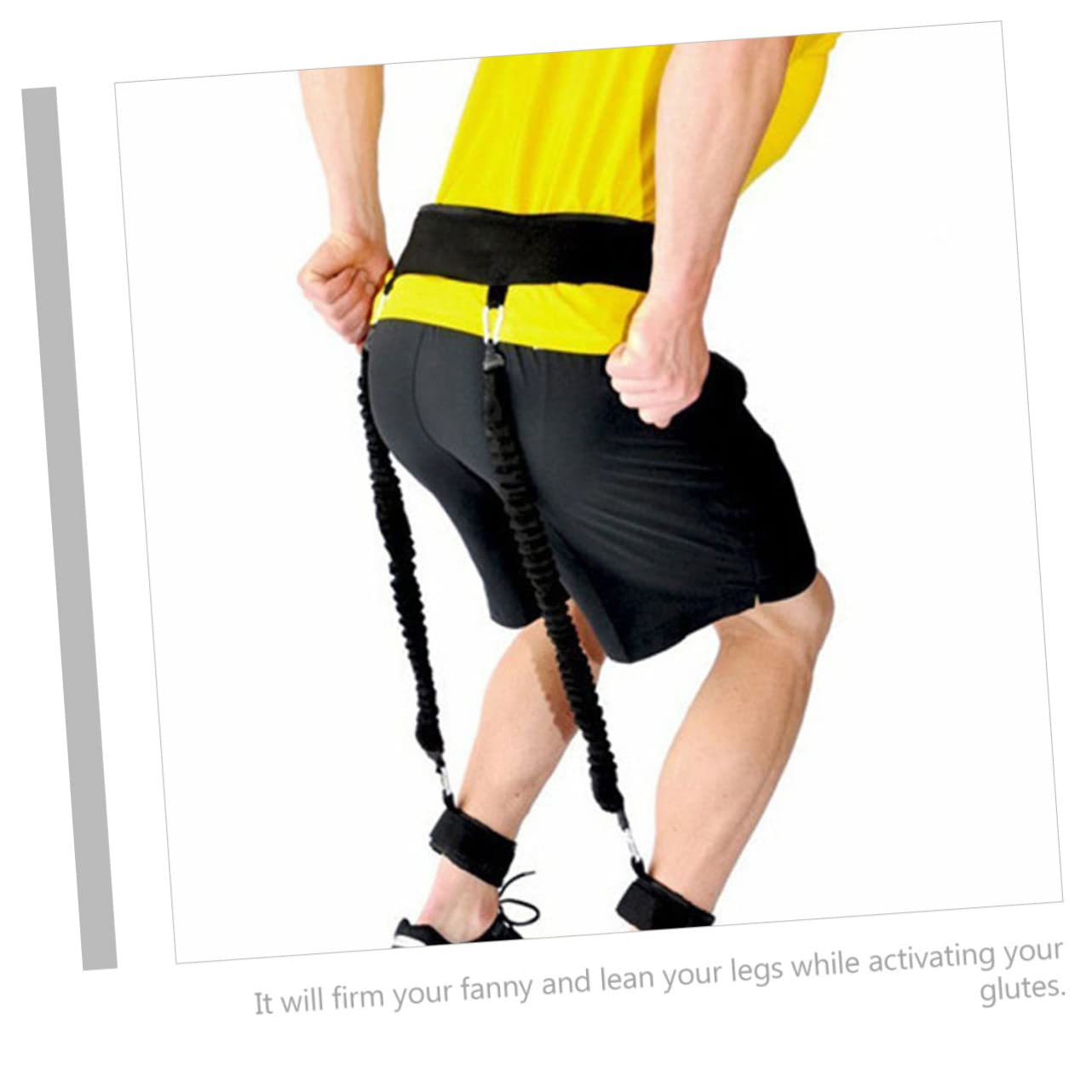 Mikinona Fasce Elastiche per Allenamento Gambe Cavigliere Regolabili in Neoprene e Pelle Rigenerata, per Allenamento Forza e Salto Sia Indoor che Outdoor