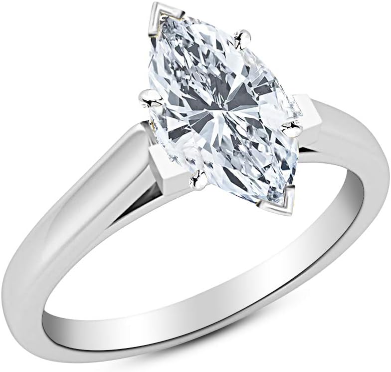14K White Gold 1-5 Carat Lab Grown...