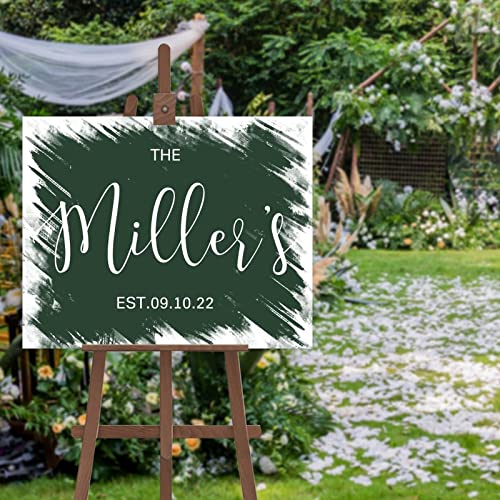 Cartel de boda minimalista y papelería personalizada de alta gama 16 x 20