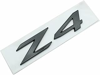 NIBOTT 3D ABS Adhesive Chrome Black Logo Z4 Emblem Letters Car Rear Trunk Badge Sticker Fit for BMW Z4 E85 E89 G29 Z4 Sticker Accessories (Glossy Black)