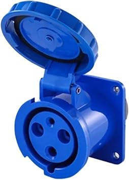 Waterproof Industrial Plug3 Pole 4 Pole 5 Pin dustproof Socket IP67 Male and Female 63a 125a Mounted Industrial Socket 380V 415V3P125A Panel Mounted