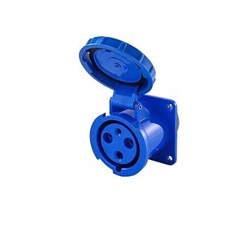 Waterproof Industrial Plug3 Pole 4 5 Pin dustproof Socket IP67 Male and Female 63a 125a Mounted 380V 415V3P125A Panel Mounted