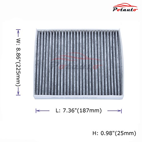 Potauto Map 1025C (Cf11176) Activated Carbon Car Cabin Air Filter Replacement For Ford Explorer Flex Police Interceptor Sedan Utility Responder Hybrid Service Police Sedan Taurus, Lincoln Mks Mkt #TOP1